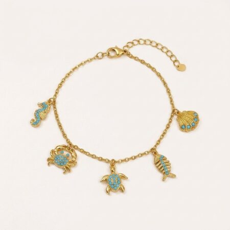 Marina Bracelet - Ατσάλινο Βραχιόλι με Θαλάσσια Charms