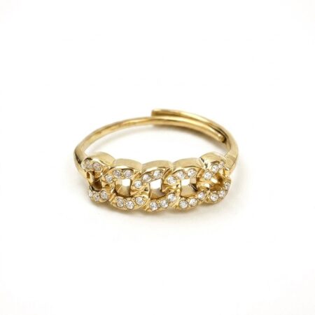 Cora Chain Ring - Ατσάλινο Δαχτυλίδι με Διακοσμητικά Στοιχεία