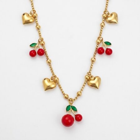 Cherry Necklace - Ατσάλινο Κολιέ με Κεράσια