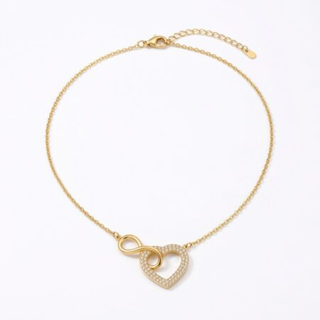 Amour Necklace - Ατσάλινο Κολιέ με Καρδιά και Άπειρο