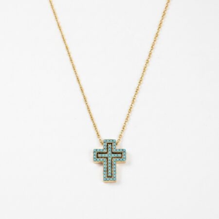 Cross Charm Necklace - Ατσάλινο Κολιέ με Σταυρό