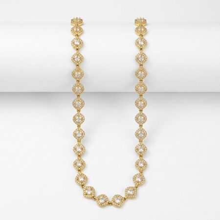 Κολιέ Oval Sparkle με Πέτρες από Ανοξείδωτο Ατσάλι