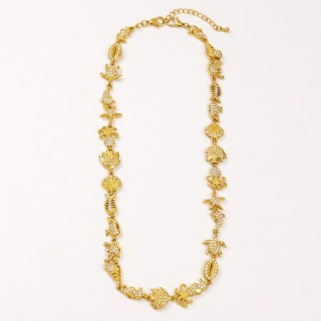 Oceanic Charm Necklace - Ατσάλινο Κολιέ με Θαλασσινά Μοτίβα