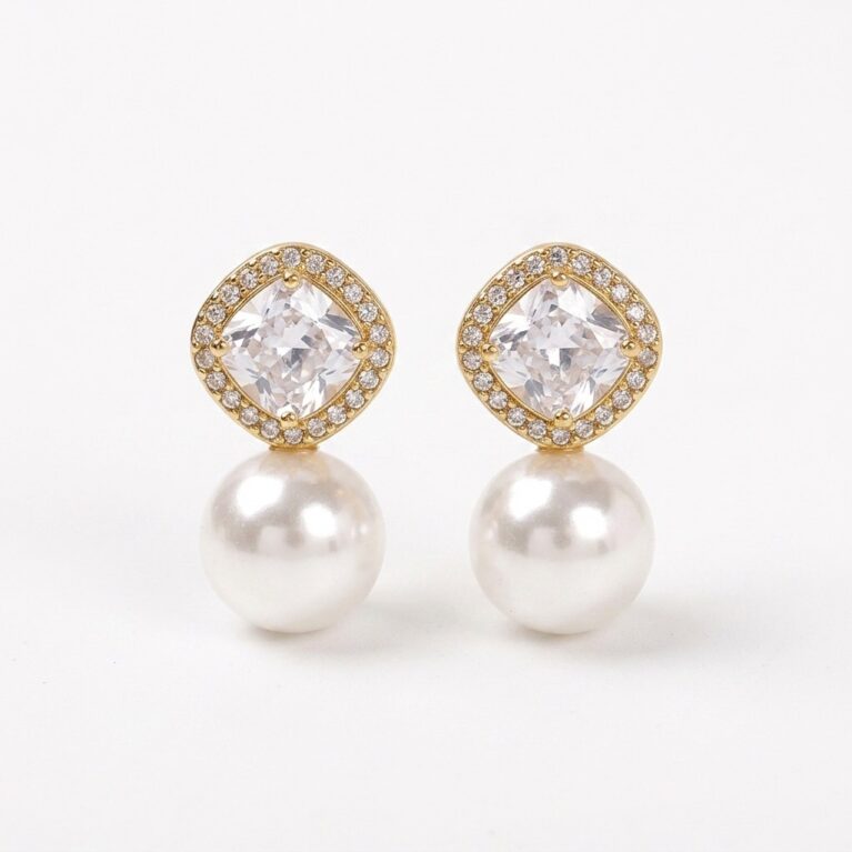 Lumi Pearl Earrings - Ατσάλινα Σκουλαρίκια με Πέρλες