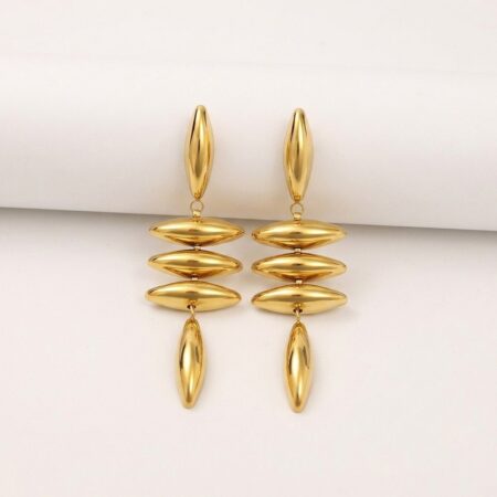 Aurora Earrings - Ατσάλινα Κρεμαστά Σκουλαρίκια