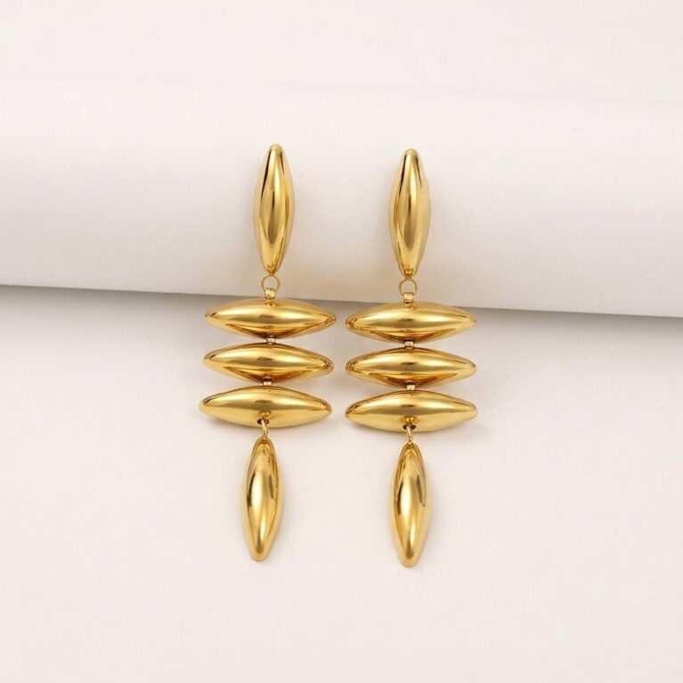 Aurora Earrings - Ατσάλινα Κρεμαστά Σκουλαρίκια