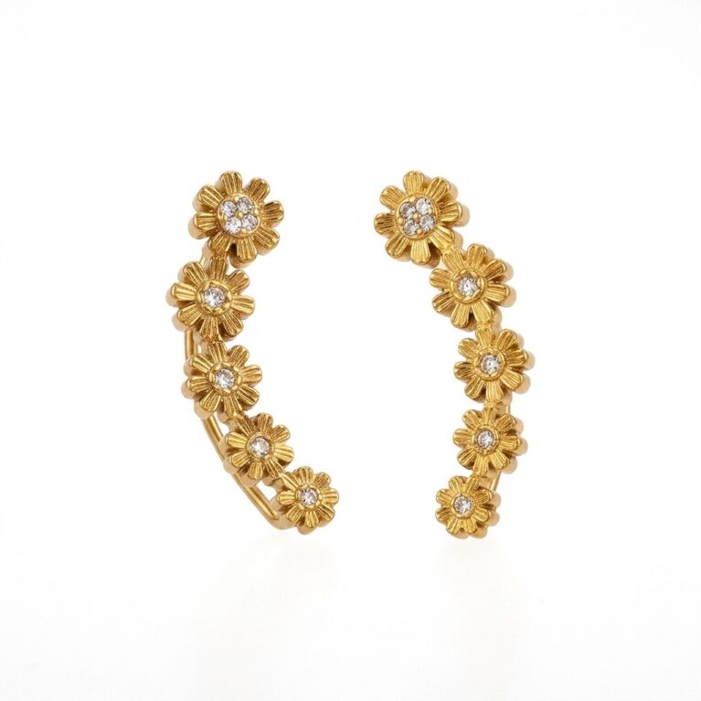 Celeste Earrings - Ατσάλινα Σκουλαρίκια με Λουλούδια