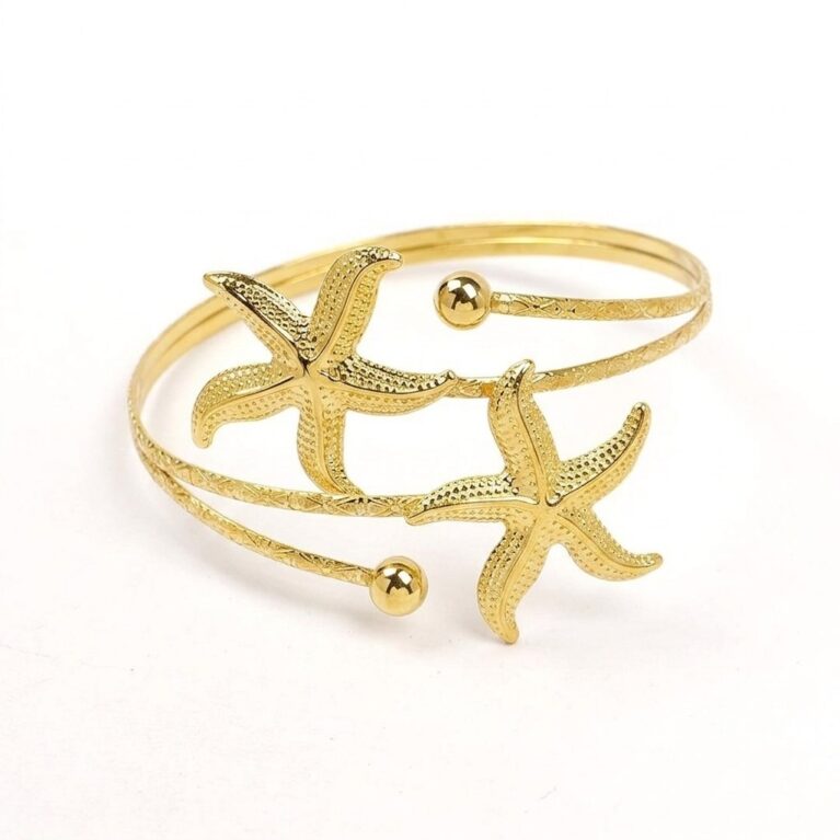 Starfish Armlet - Ατσάλινο Βραχιόλι με Αστερίες