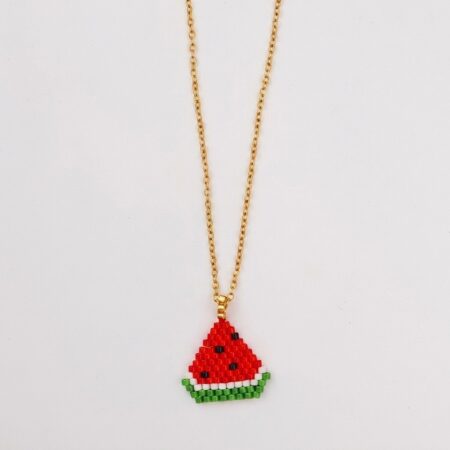 Watermelon Necklace - Ατσάλινο Κολιέ με Κρεμαστό Καρπούζι
