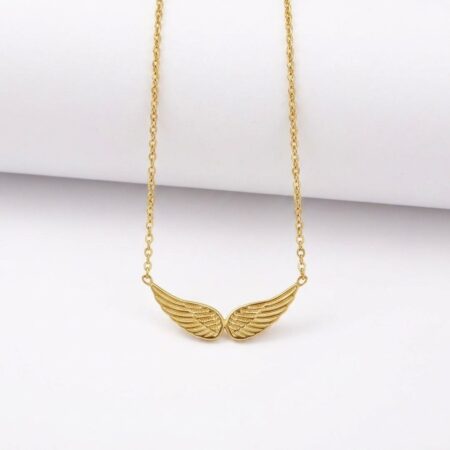 Winged Elegance Necklace - Ατσάλινο Κολιέ με Φτερά