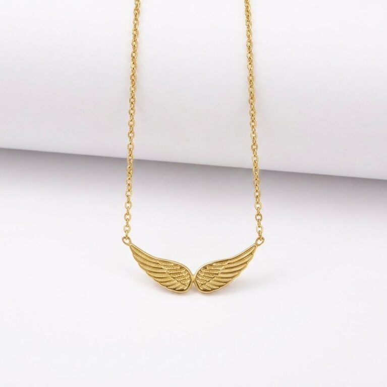Winged Elegance Necklace - Ατσάλινο Κολιέ με Φτερά