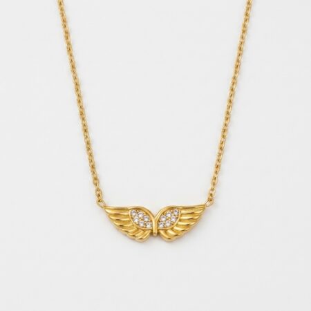 Wings of Elegance Necklace - Ατσάλινο Κολιέ με Φτερά