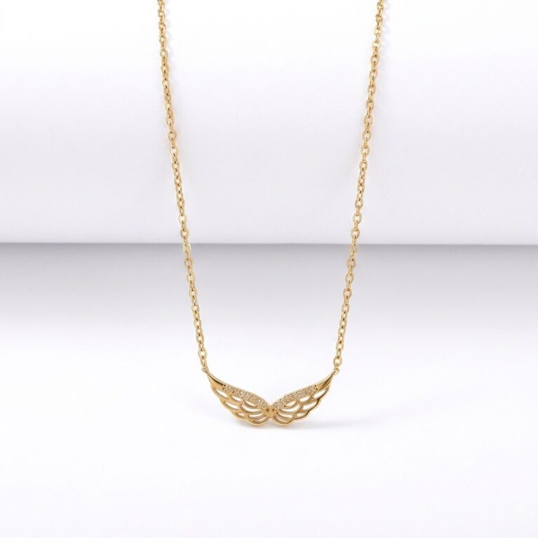 Angel Wings Necklace - Ατσάλινο Κολιέ με Φτερά Αγγέλου