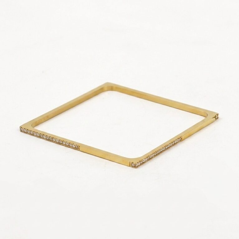 Square Elegance Bracelet - Ατσάλινο Τετράγωνο Βραχιόλι