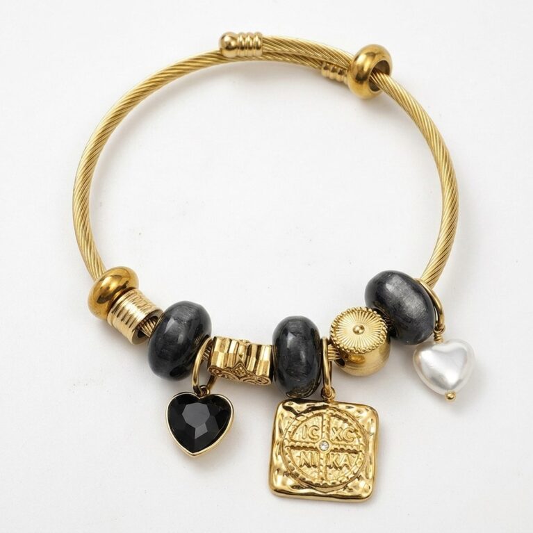 Celine Charm Bracelet - Ατσάλινο Βραχιόλι με Charms
