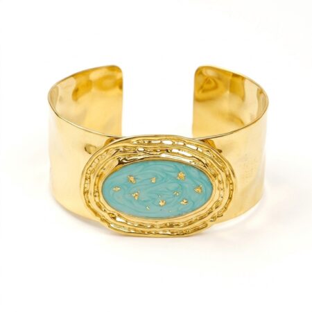 Cora Cuff Bracelet - Ατσάλινη Χειροπέδα με Διακοσμητικό