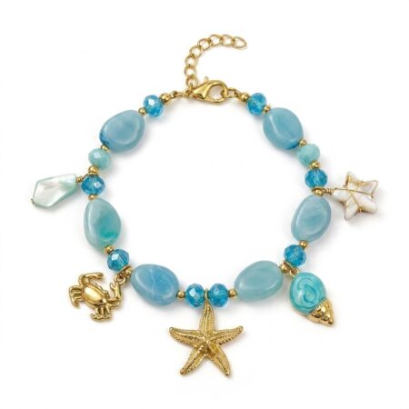 Marine Charm Bracelet - Ατσάλινο Βραχιόλι με Θαλάσσια Μοτίβα