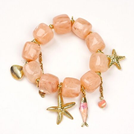 Marina Charm Bracelet - Ατσάλινο Βραχιόλι με Χάντρες και Charms