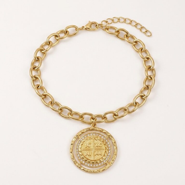 Aurelia Medallion Bracelet - Ατσάλινο Βραχιόλι με Κρεμαστό