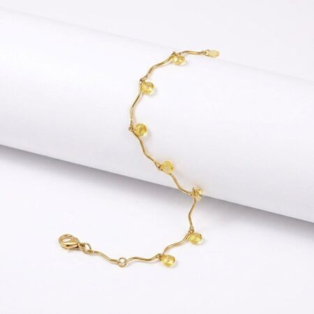 Wavy Bracelet - Ατσάλινο Βραχιόλι με Χάντρες