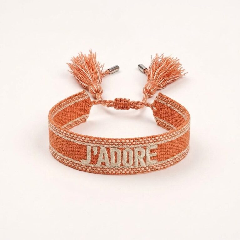 J'ADORE Collection - Υφασμάτινο Βραχιόλι με Κρόσσια