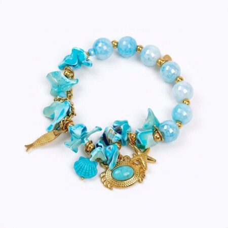 Charm Bracelet - Ατσάλινο Βραχιόλι με Χάντρες και Charms