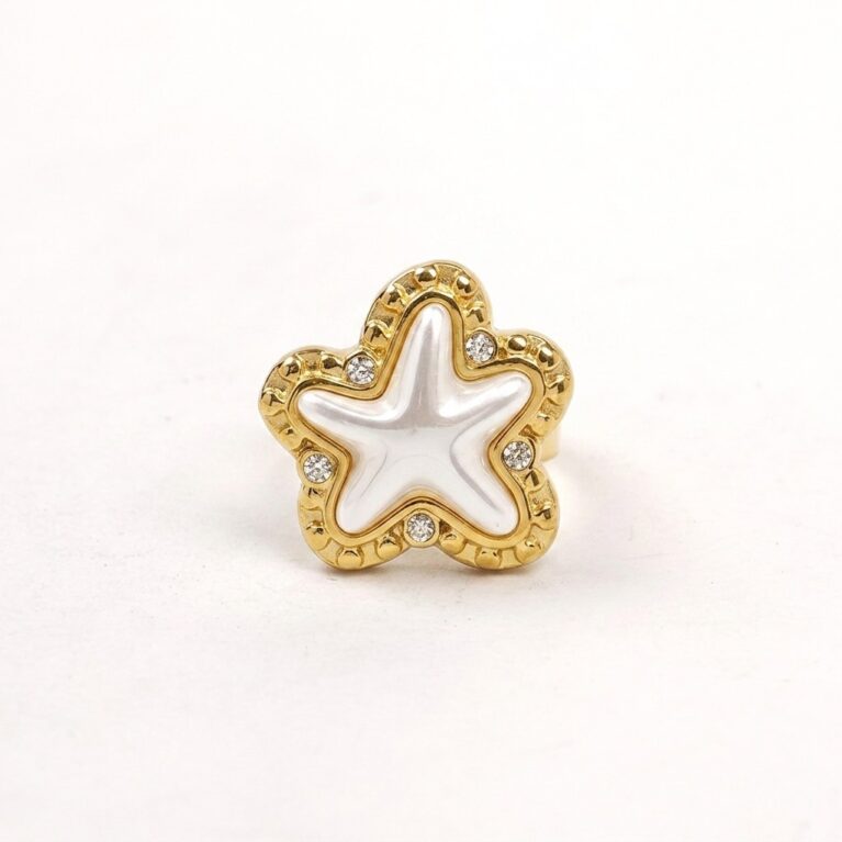 Starfish Ring - Ατσάλινο Δαχτυλίδι με Σχέδιο Αστερία