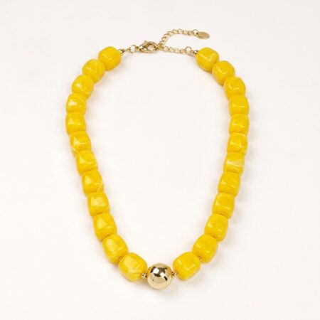 Noemi Necklace - Ατσάλινο Κολιέ με Χάντρες