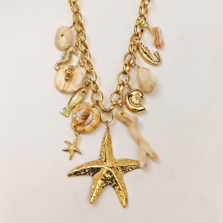 Ocean Treasures Necklace - Ατσάλινο Κολιέ με Θαλασσινά Μοτίβα
