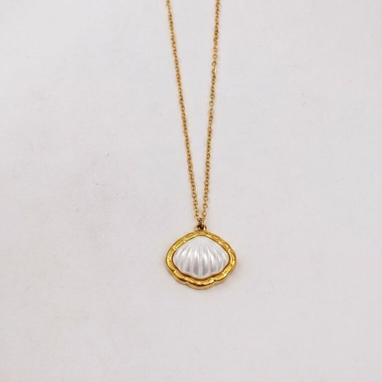 Cora Necklace - Ατσάλινο Κολιέ με Κοχύλι