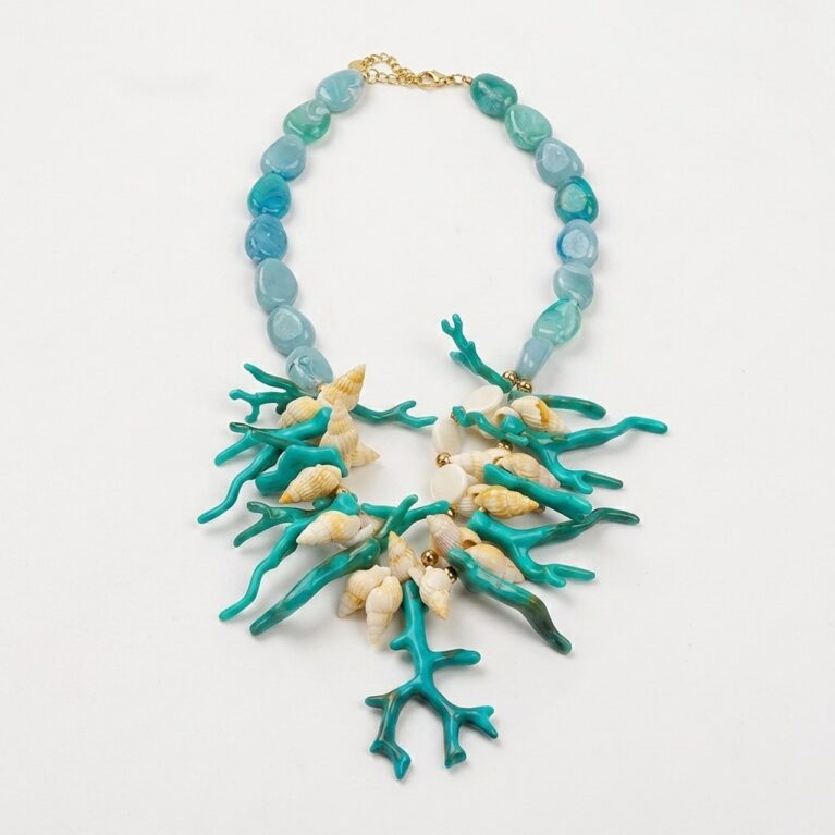 Coral Necklace - Ατσάλινο Κολιέ με Κοράλλια
