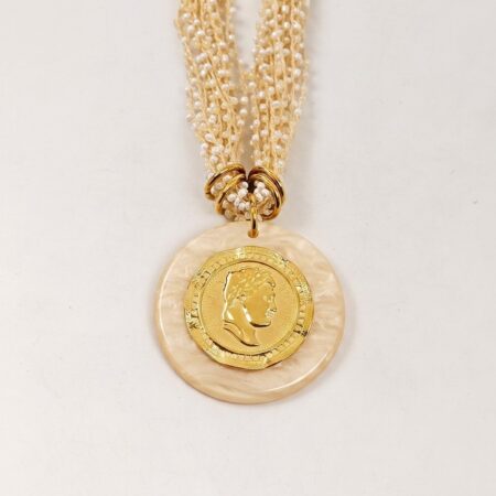 Dalia Necklace - Ατσάλινο Κολιέ με Κρεμαστό