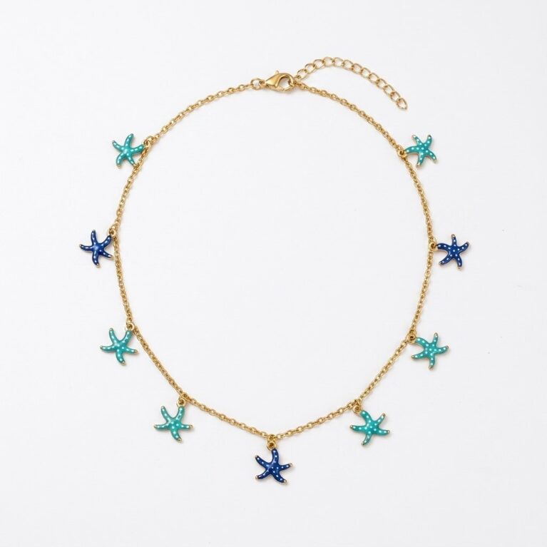 Starry Charm Necklace - Ατσάλινο Κολιέ με Αστερίες