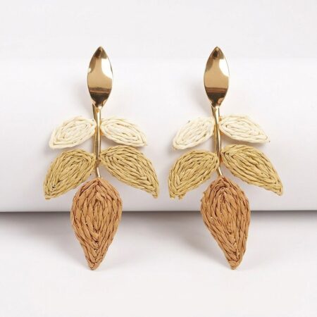 Leaf Earrings - Σκουλαρίκια με Φύλλα από Ανοξείδωτο Ατσάλι