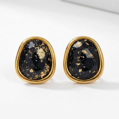 Aurora Earrings - Σκουλαρίκια με Χρυσές Λεπτομέρειες