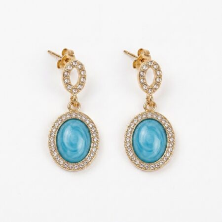 Aurora Earrings - Ατσάλινα Σκουλαρίκια με Κρεμαστό