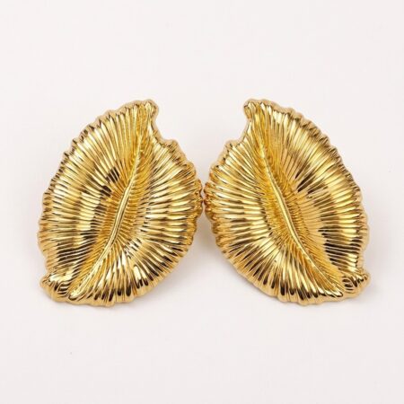 Lumi Leaf Earrings - Ατσάλινα Σκουλαρίκια Φύλλο