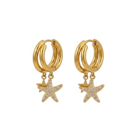 Stella Earrings - Ατσάλινα Σκουλαρίκια με Αστέρια