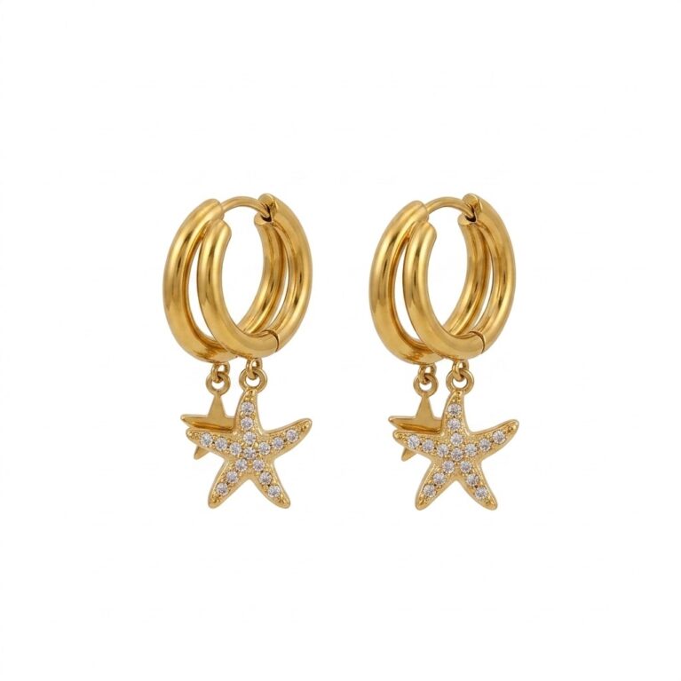 Stella Earrings - Ατσάλινα Σκουλαρίκια με Αστέρια