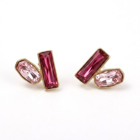 Aurora Stud Earrings - Ατσάλινα Σκουλαρίκια με Πέτρες