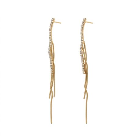 Celeste Earrings - Ατσάλινα Κρεμαστά Σκουλαρίκια με Στρας