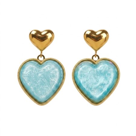 Heart Charm Earrings - Σκουλαρίκια Καρδιά από Ατσάλι