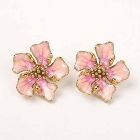 Celeste Earrings - Ατσάλινα Σκουλαρίκια με Λουλούδι