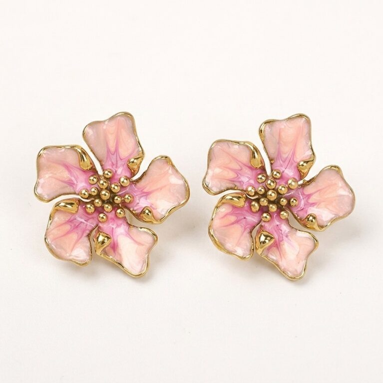 Celeste Earrings - Ατσάλινα Σκουλαρίκια με Λουλούδι