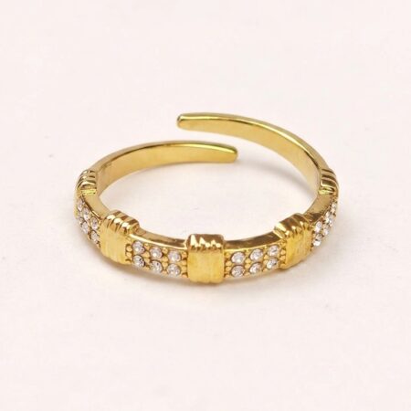 Odette Rings - Ατσάλινα Δαχτυλίδια με Στρας