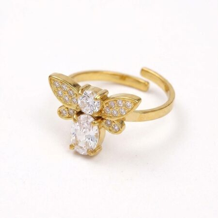 Butterfly Charm Ring - Ατσάλινο Δαχτυλίδι με Πεταλούδα