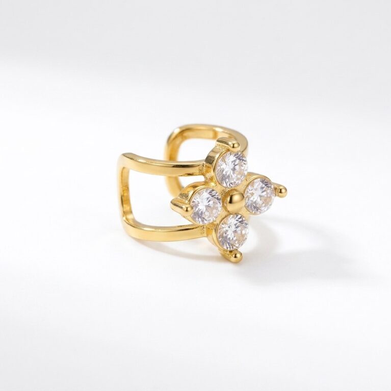 Aurora Cartilage Earrings - Ατσάλινα Σκουλαρίκια Χόνδρου με Πέτρες