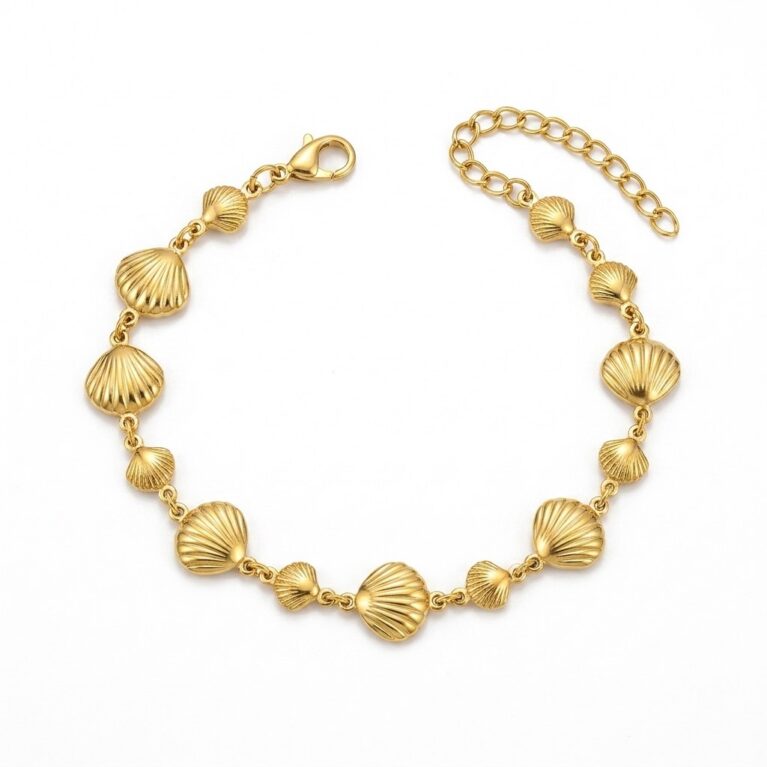 Cora Shell Bracelet - Ατσάλινο Βραχιόλι με Κοχύλια