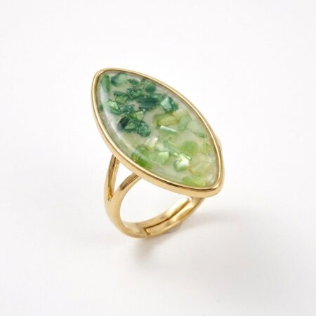 Aurora Ring Collection - Ατσάλινα Δαχτυλίδια με Πολύχρωμες Πέτρες