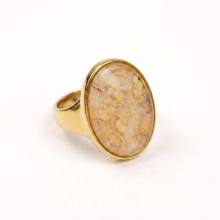 Vianne Oval Rings - Ατσάλινα Δαχτυλίδια με Χρωματιστές Πέτρες